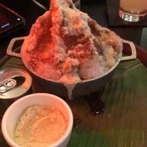 raspado de tamarindo con leche condensada y malteada