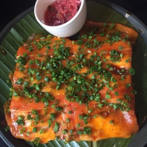 yuca tostada y atun