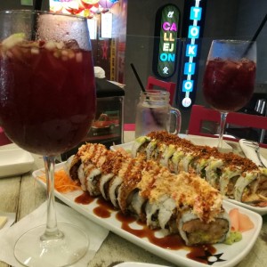 sushi muralla y vientnamita con sangria