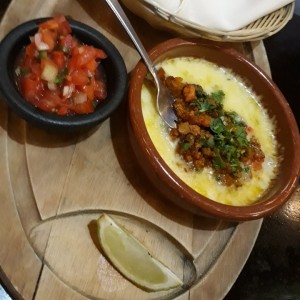 fundido con chorizo