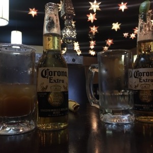 michelada y chelada de cerveza corona