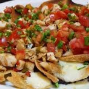 nachos de pollo