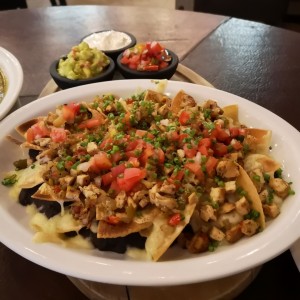 nachos de pollo