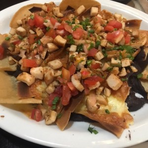 nachos con pollo