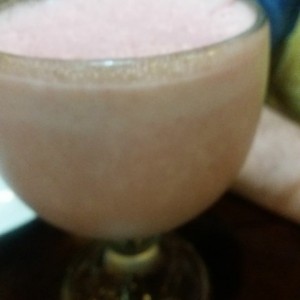 batido de fresa en leche