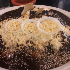 enchiladas en salsa de mole