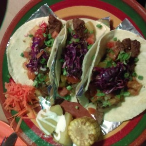 Tacos al carbon de puerco