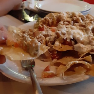 nachos de pollo