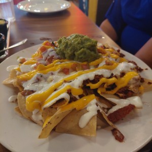 Nachos combinados (Carne al Pastor y Longaniza) 