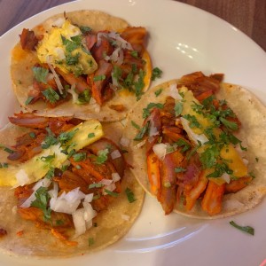 Tacos al Pastor sin queso