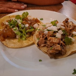 tacos preparados con la carne de 1/4 kilo