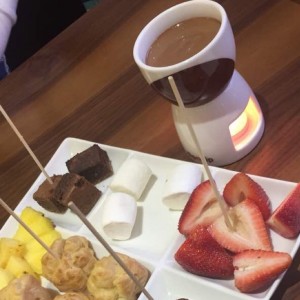 Fondue de chocolate con leche