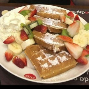 waffles con chocolate