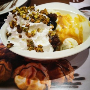 Sundae con pistachios