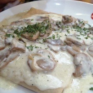 Mushroom and Mozzarella Crepe