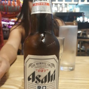 Asahi draft beer