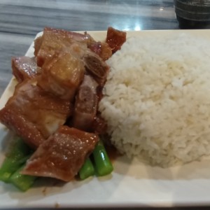 costillas al horno con arroz