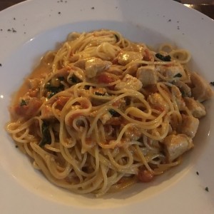 Espaguetti con pollo