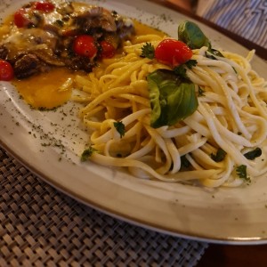 Filete de Res Gaetano con Linguine al Olio