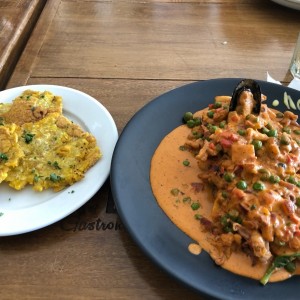 Primavera Mixto con Patacones (Plato fuerte)