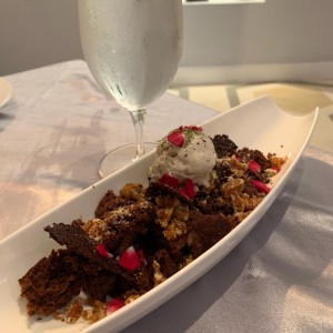 biscocho de chocolate con crumble - Nada especial