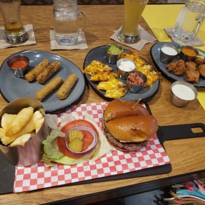 Appetizers Trio & Burger