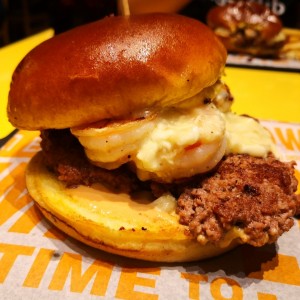 Shrimp and Parmesan Burger