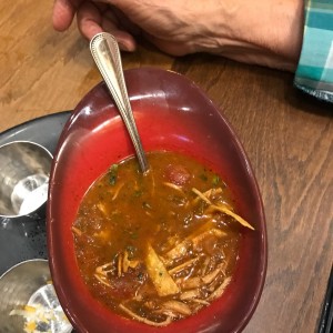 sopa de Tortillas mejicana