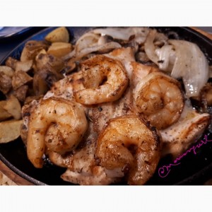 Grilled Bourbon Chicken and Shrimp ?