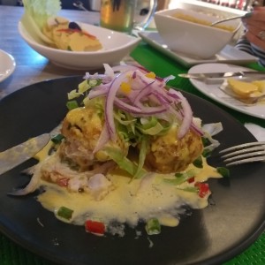 ceviche frito con cerveza