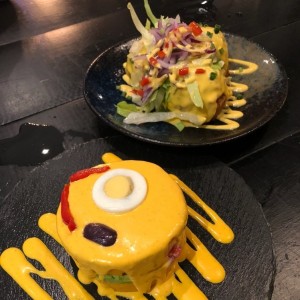 Ceviche Frito & causa de camaron 