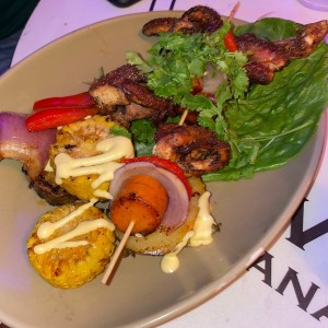 brochetas de pulpo