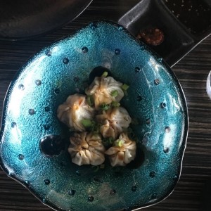 LOBSTER & WAGYU DUMPLINGS IN CHILI SAUCE