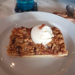 pies de manzana con helado