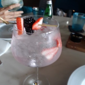 Gin con fresa y franbuezas