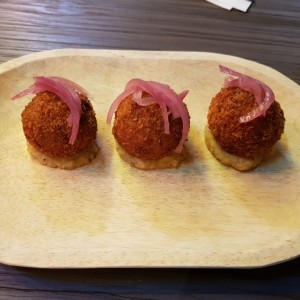 croquetas de arroz con pollo