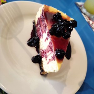 Cheesecake con topping de blueberries