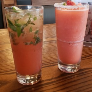 mojito de fresa, margarita de fresa