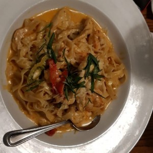 Cajun chicken and shrims pasta