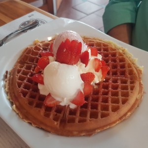 waffle deleite de fresa