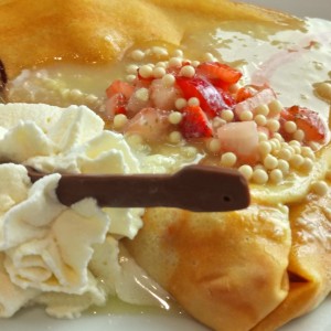 Crepes Montblanc con Chocolate Blanco