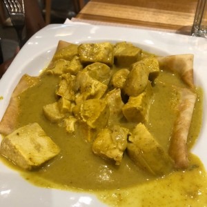 Crepes pollo al curry