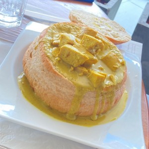 Panecook de pollo al curry