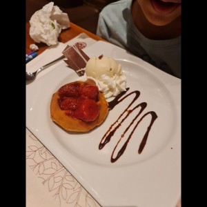 Mini waffle con Helado