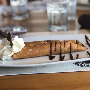 Crepe relleno de Fresas.