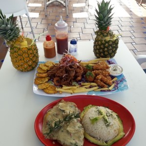 rica picada y filete de corvina