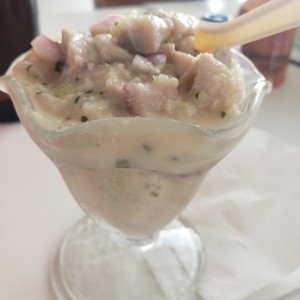 Ceviche de corvina en leche de tigre 