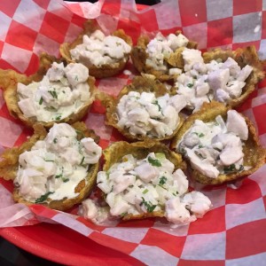 Patacones con ceviche