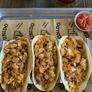 Breakfast tacos (3)  Mixto