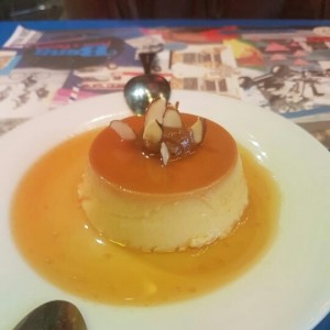 flan casero con dulce de leche 